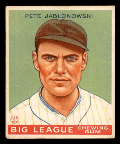 1933 Goudey #083 Pete Jablonowski Yankees VG-EX 558432