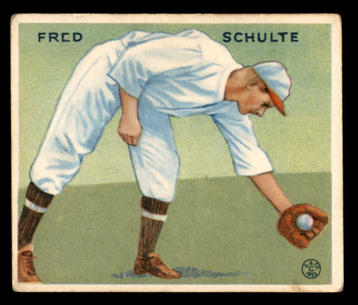 1933 Goudey #112 Fred Schulte Senators VG-EX 558446