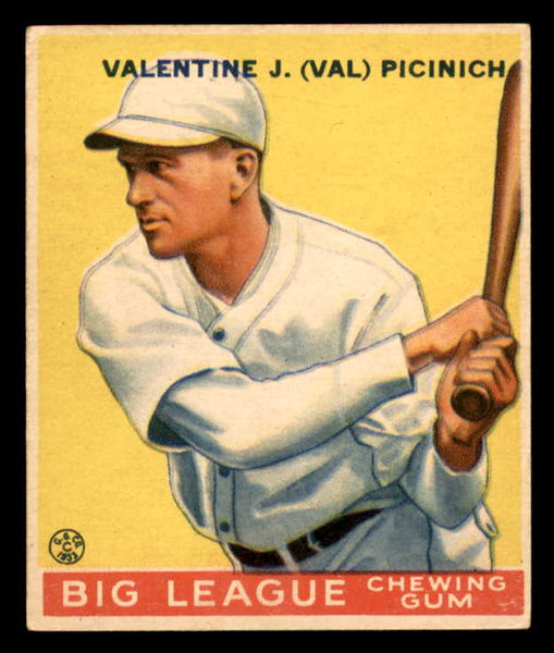 1933 Goudey #118 Val Picinich Dodgers EX 558450