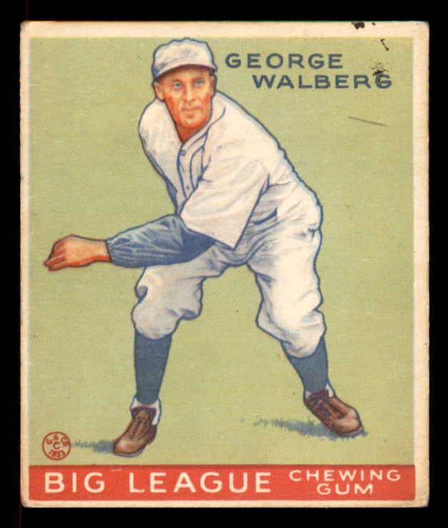 1933 Goudey #145 Rube Walberg A's Good ink back 558462