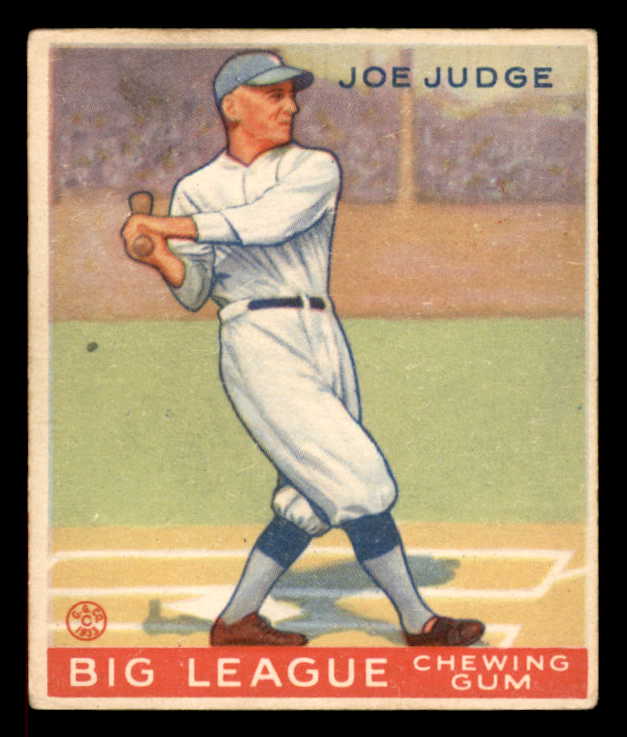 1933 Goudey #155 Joe Judge Dodgers VG-EX 558468