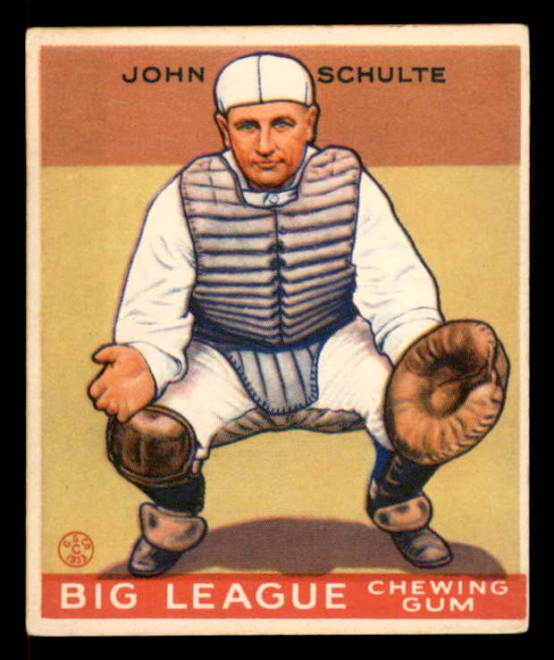 1933 Goudey #186 Johnny Schulte Cubs EX 558490