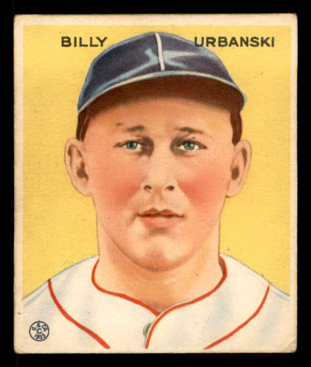 1933 Goudey #212 Billy Urbanski Braves VG-EX 558505