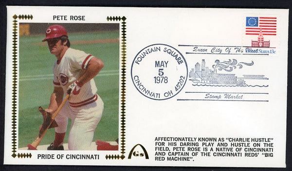1978 First Day Cover Pete Rose Reds Pride Of Cincinnati 558525