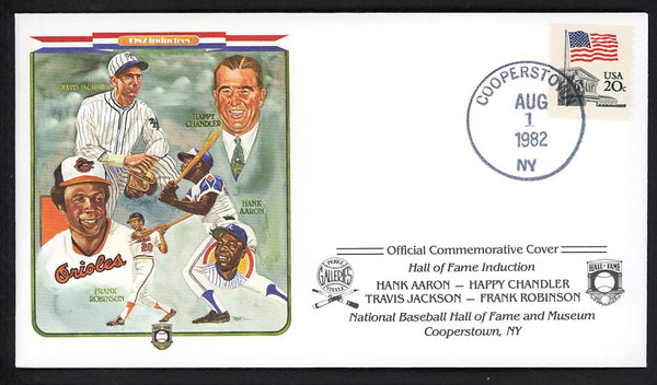 1982 First Day Cover Hank Aaron Frank Robinson 558537