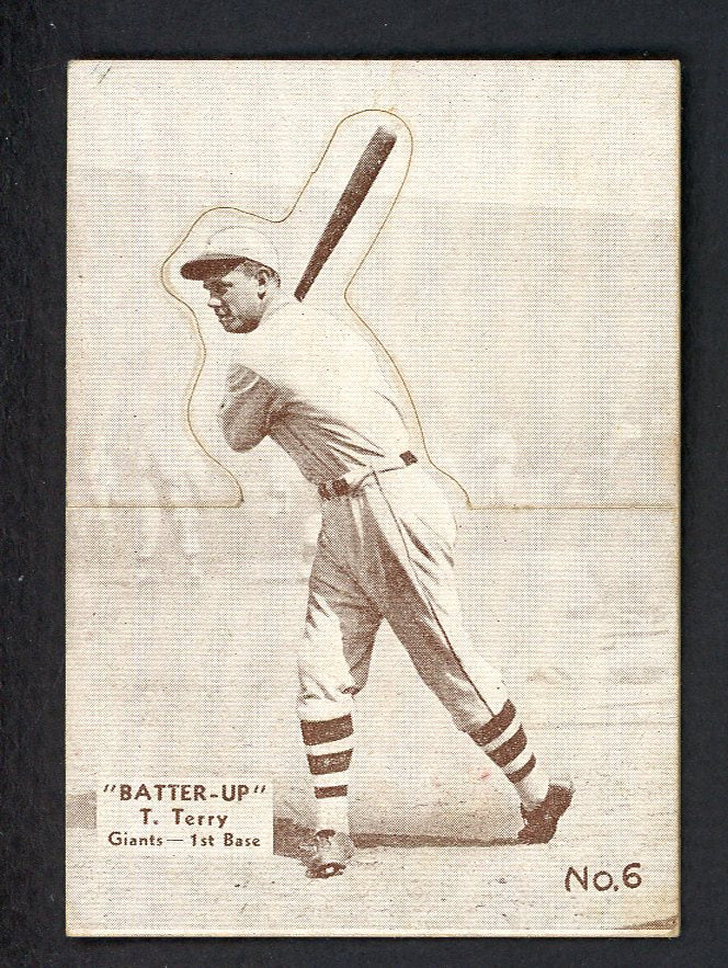 1934-36 Batter Up #006 Bill Terry Giants VG 558555
