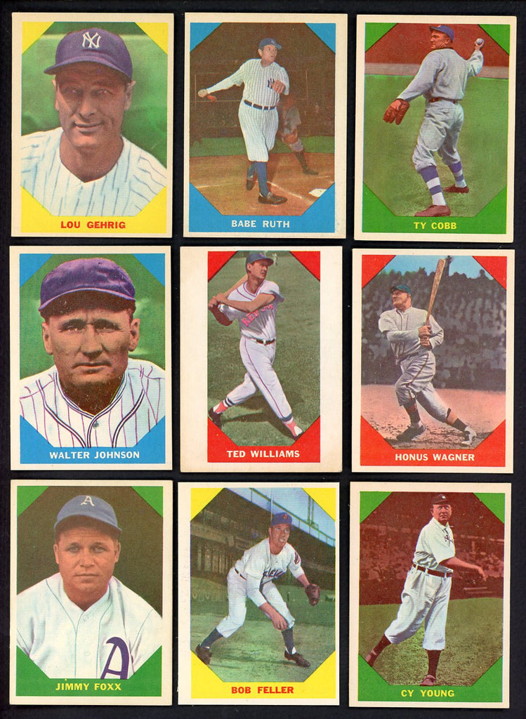 1960 Fleer Baseball Complete Set High Grade Ruth Cobb Gehrig 558559