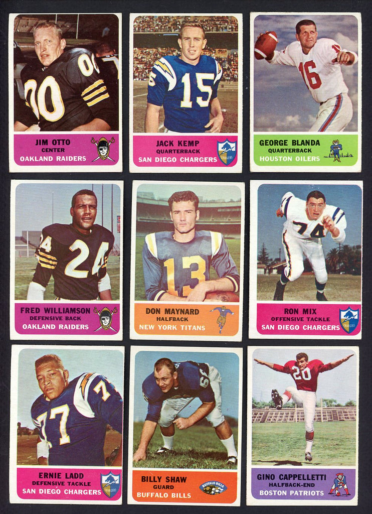 1962 Fleer Football Complete Set VG-EX Kemp Blanda Otto 558566