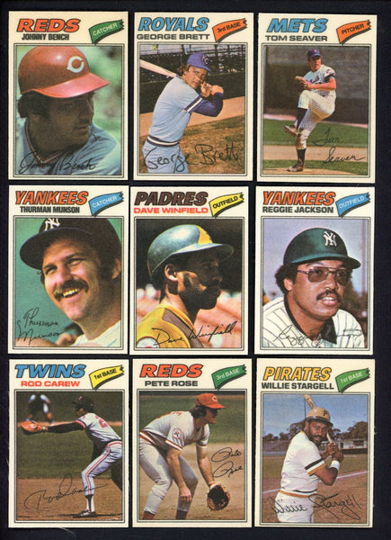 1977 Topps Cloth Stickers Near Set (Missing 3) Brett Schmidt 558567