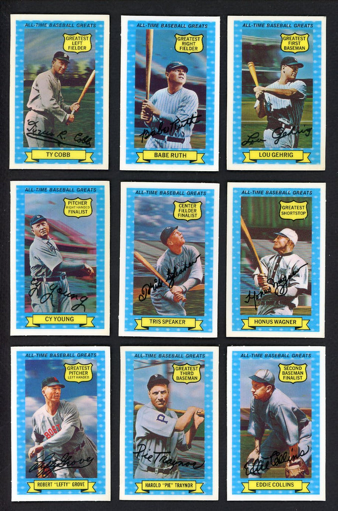 1972 Kelloggs All Time Greats Complete Set NR-MT Ruth Cobb 558577