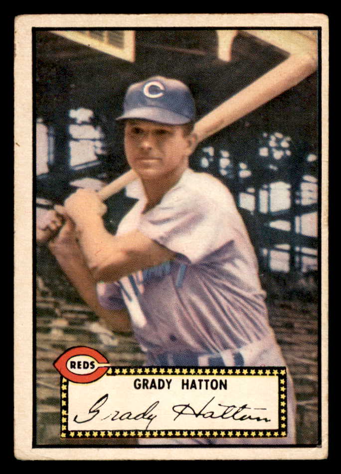 1952 Topps Baseball #006 Grady Hatton Reds VG Black 558594