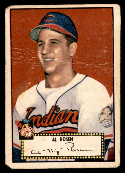 1952 Topps Baseball #010 Al Rosen Indians FR-GD Red 558596