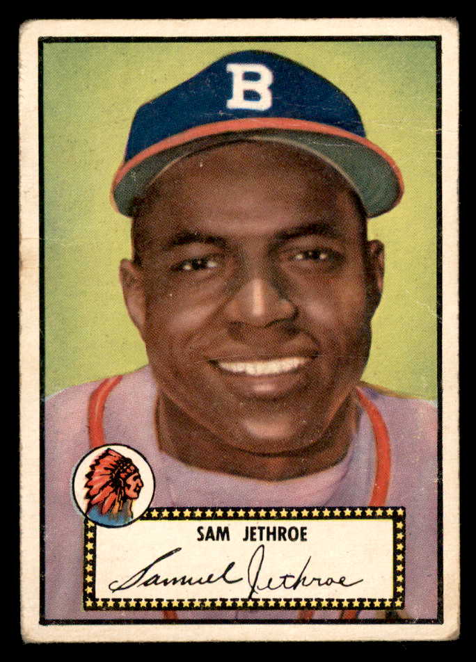 1952 Topps Baseball #027 Sam Jethroe Braves GD-VG Black 558610