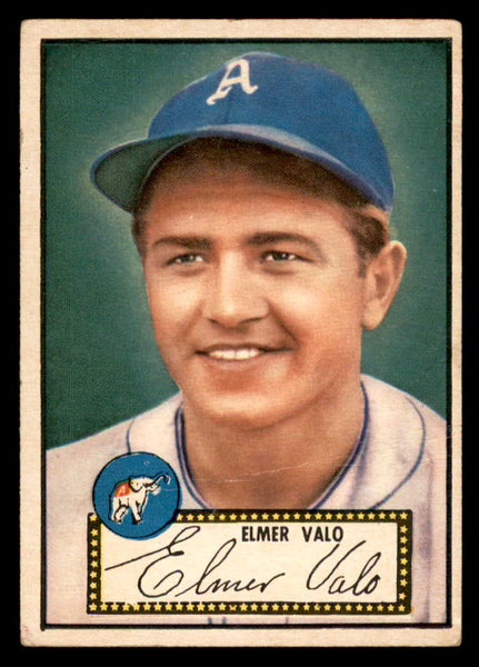 1952 Topps Baseball #034 Elmer Valo A's VG Red 558620