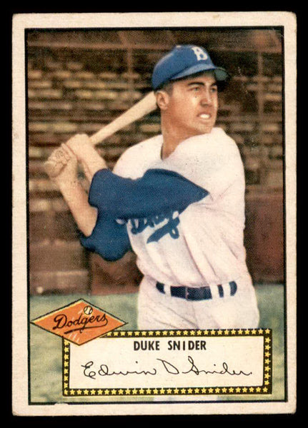 1952 Topps Baseball #037 Duke Snider Dodgers VG Red 558626