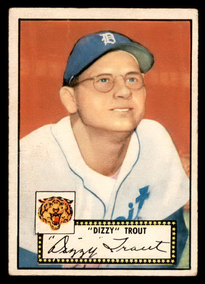 1952 Topps Baseball #039 Dizzy Trout Tigers VG Red 558627
