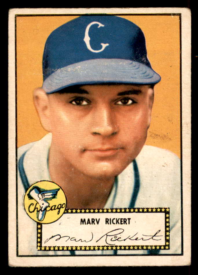 1952 Topps Baseball #050 Marv Rickert White Sox VG Red 558642