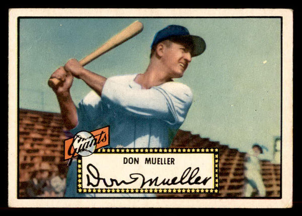 1952 Topps Baseball #052 Don Mueller Giants VG Black 558646