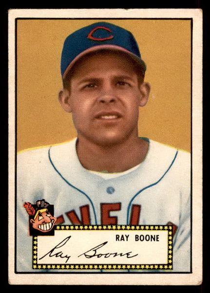 1952 Topps Baseball #055 Ray Boone Indians VG Black 558648