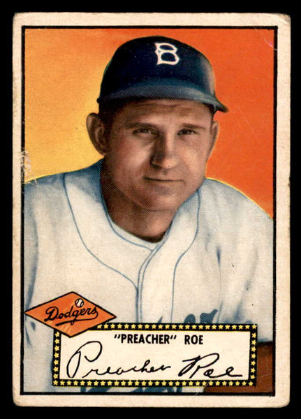 1952 Topps Baseball #066 Preacher Roe Dodgers GD-VG Black 558656