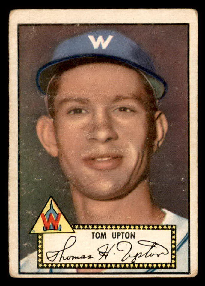 1952 Topps Baseball #071 Tom Upton Senators GD-VG Black 558662