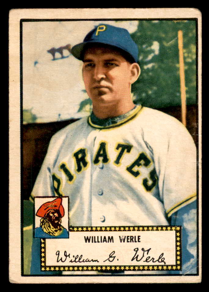 1952 Topps Baseball #073 Bill Werle Pirates VG Red 558665
