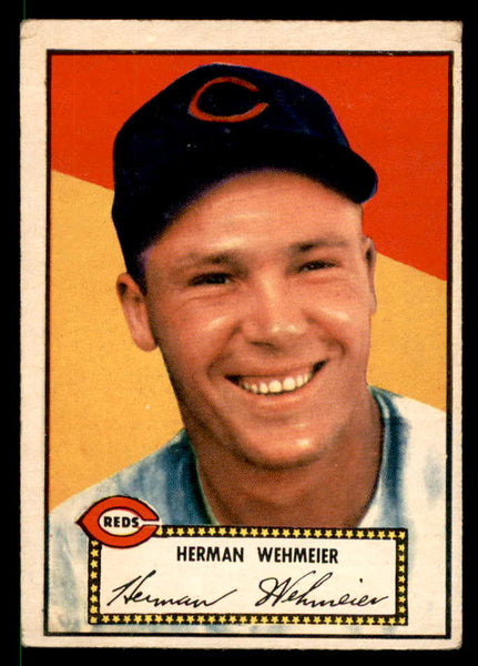 1952 Topps Baseball #080 Herman Wehmeier Reds VG Red 558671