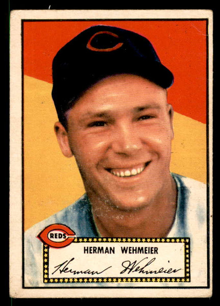 1952 Topps Baseball #080 Herman Wehmeier Reds GD-VG Red 558672