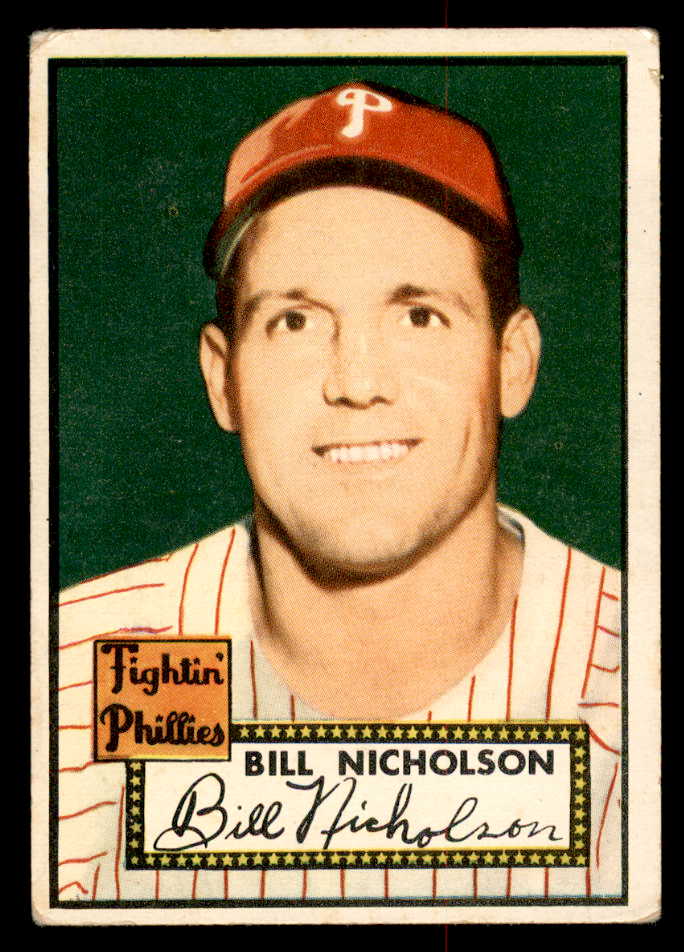 1952 Topps Baseball #185 Bill Nicholson Phillies VG 558773