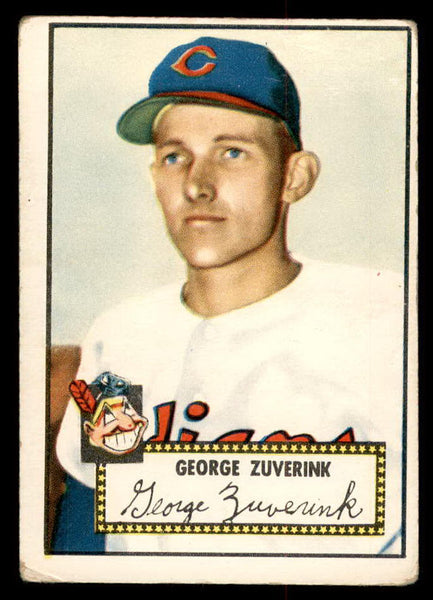 1952 Topps Baseball #199 George Zuverink Indians VG 558791