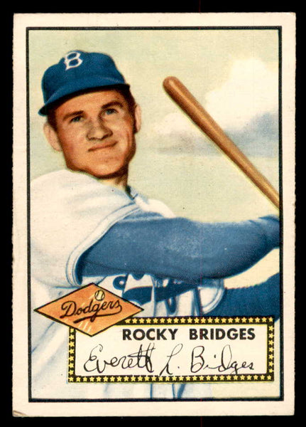 1952 Topps Baseball #239 Rocky Bridges Dodgers VG-EX 558839