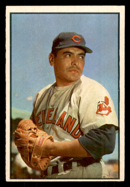 1953 Bowman Color Baseball #043 Mike Garcia Indians EX-MT 558912