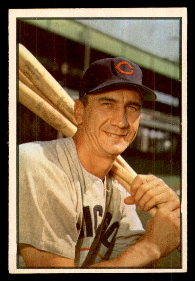 1953 Bowman Color Baseball #048 Hank Sauer Cubs EX-MT 558914