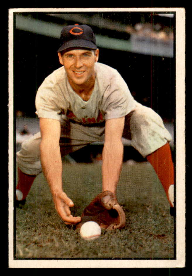 1953 Bowman Color Baseball #108 Bobby Adams Reds VG-EX 558967