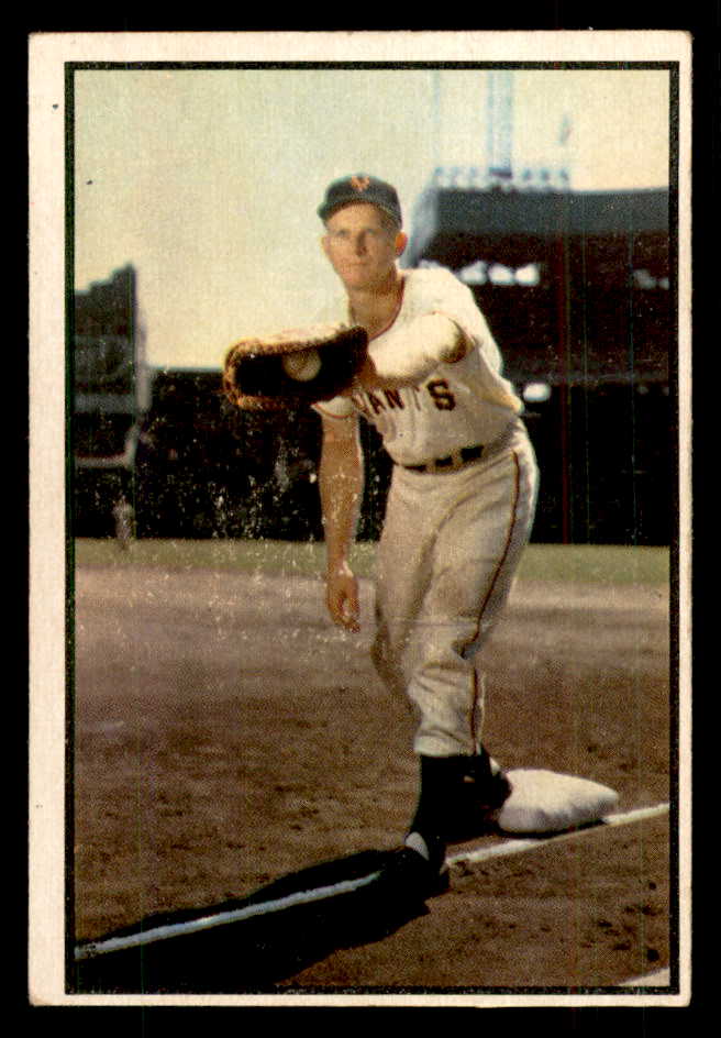 1953 Bowman Color Baseball #128 Whitey Lockman Giants EX+/EX-MT 558985