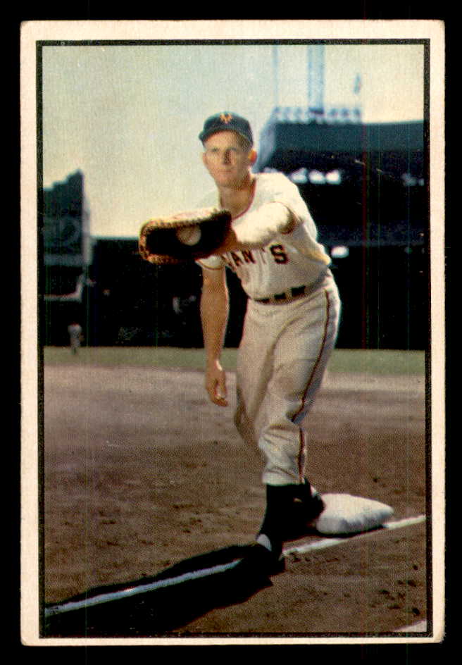 1953 Bowman Color Baseball #128 Whitey Lockman Giants VG-EX 558986