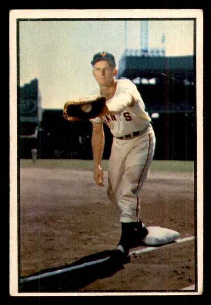 1953 Bowman Color Baseball #128 Whitey Lockman Giants VG-EX 558986