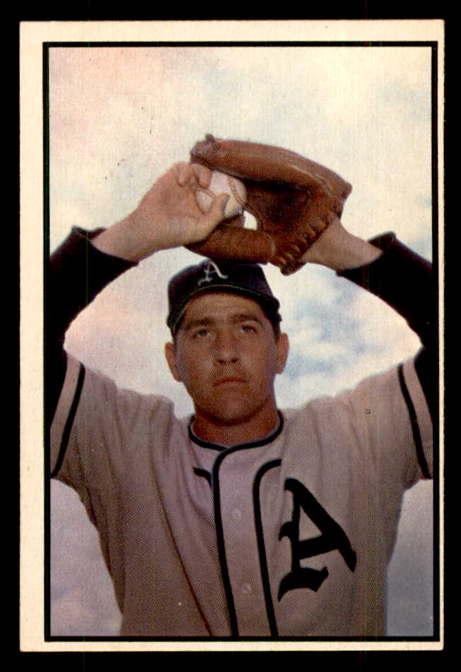 1953 Bowman Color Baseball #150 Carl Scheib A's EX 559011
