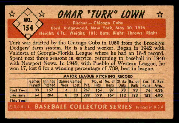 1953 Bowman Color Baseball #154 Turk Lown Cubs EX-MT 559015