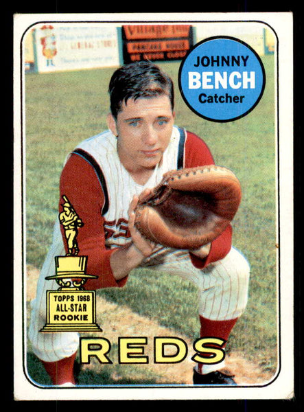 1969 Topps Baseball #095 Johnny Bench Reds VG-EX 559112