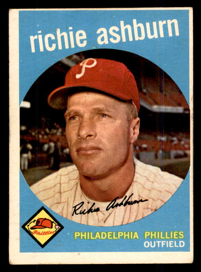 1959 Topps Baseball #300 Richie Ashburn Phillies VG-EX 559133