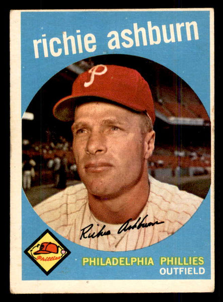 1959 Topps Baseball #300 Richie Ashburn Phillies VG-EX 559133