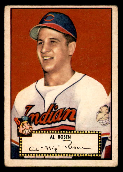 1952 Topps Baseball #010 Al Rosen Indians VG Red 559341