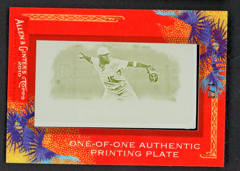 2010 Allen & Ginter Framed Mini #030 Rafael Furcal Printing Plate 559370