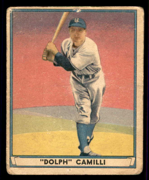 1941 Play Ball #051 Dolph Camilli Dodgers Good pin hole 559513