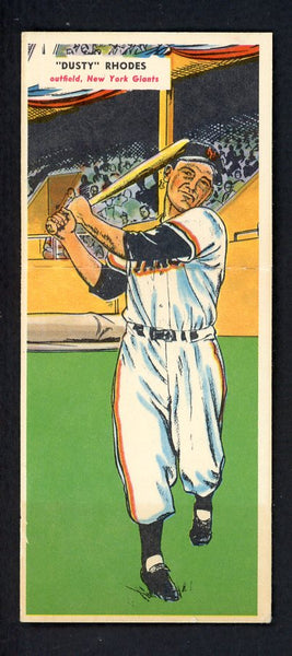 1955 Topps Baseball Double Headers #027/28 Dusty Rhodes Jim Davis EX 559628