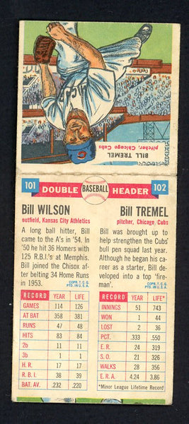 1955 Topps Baseball Double Headers #101/102 Bill Wilson Bill Tremel GD-VG 559630