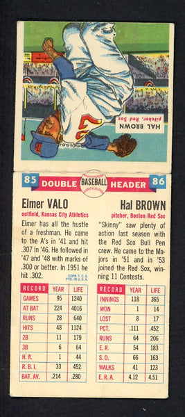 1955 Topps Baseball Double Headers #085/86 Elmer Valo Hal Brown EX 559631