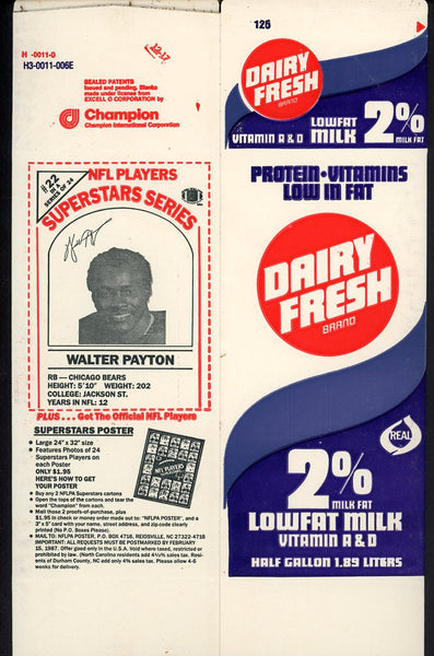 1986 Dairy Pak Football Complete Carton Set Montana Payton 559737