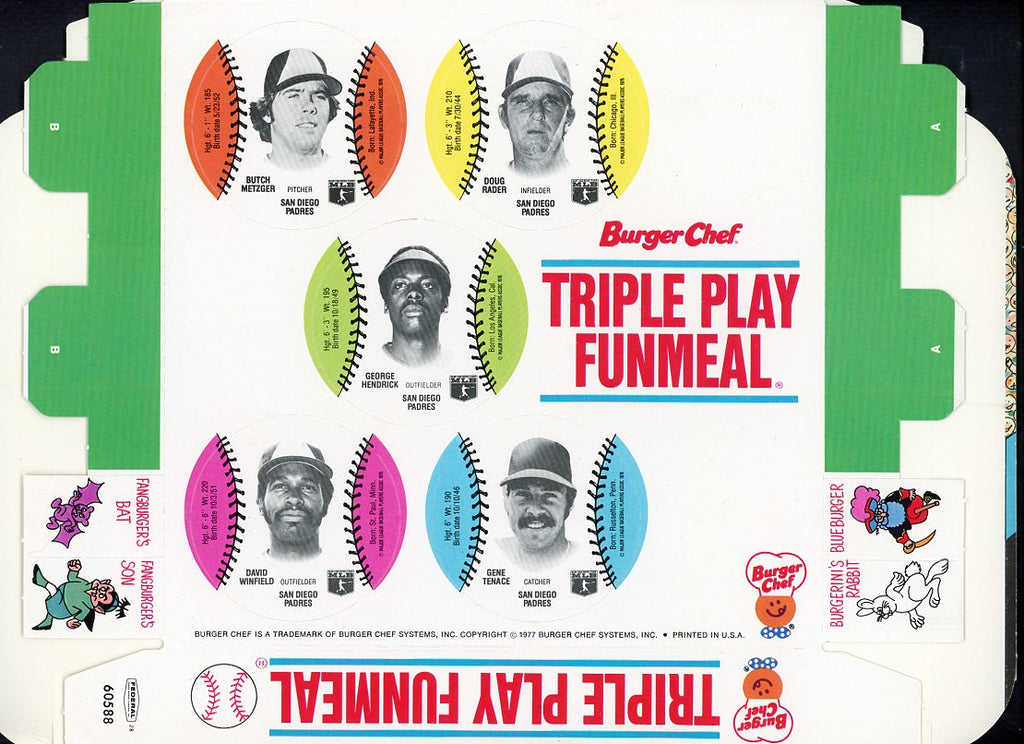 1977 Burger Chef Funmeal Discs Trays Complete Set Ryan Schmidt 559740